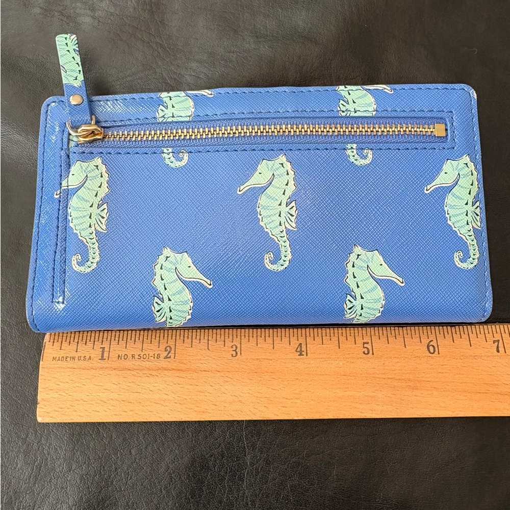 Kate Spade Blue Seahorse Wallet - Picture 7 of 13